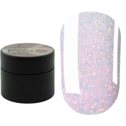 Гель SAGA professional Builder Gel magic №6 (пудровий з різнобарвною поталлю),15 мл