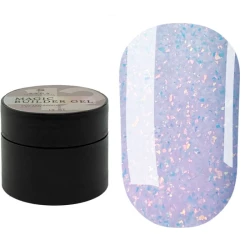 Гель SAGA professional Builder Gel magic №12 (ліловий з різнобарвною поталлю),15 мл