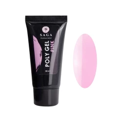 Полігель SAGA Poly Gel Pink (рожевий), 30 мл 