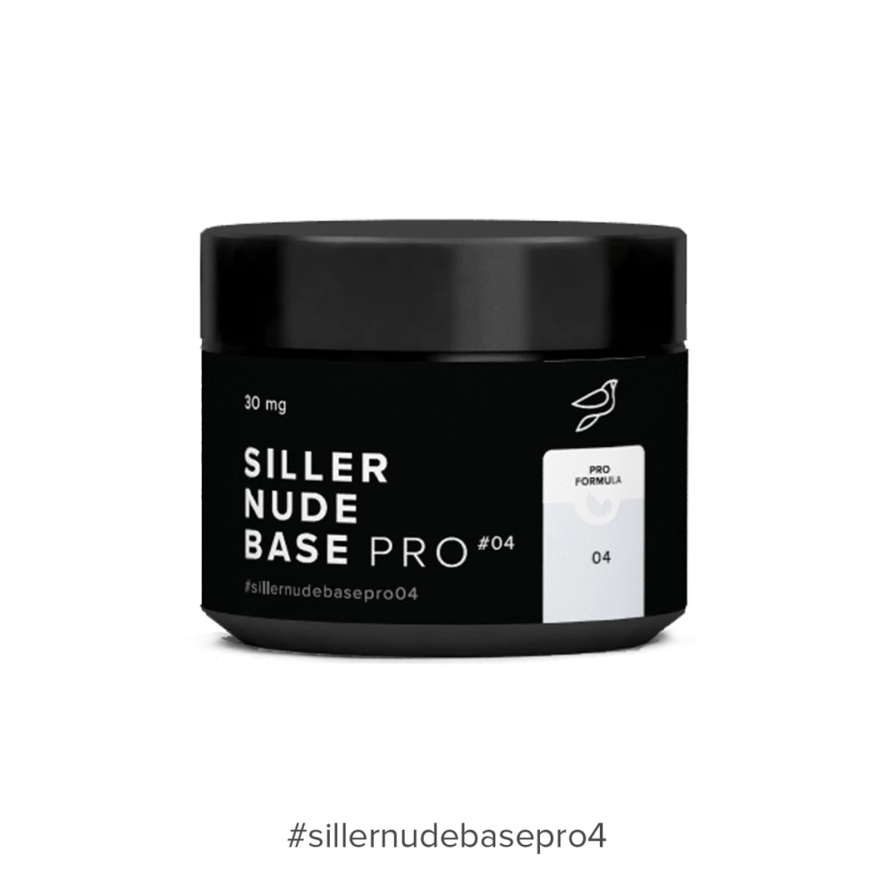 Siller Nude Base Pro №4 – камуфлирующая цветная база (молочно-голубой), 30 мл