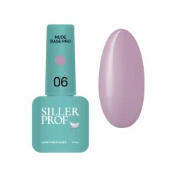 Siller Nude Base Pro №6 – камуфлирующая цветная база (пыльно-сиреневый), 15 мл