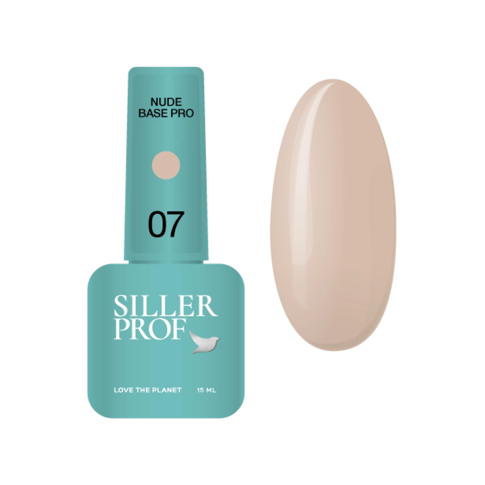 Siller Nude Base Pro № 7 — камуфлююча кольорова база (темно-бежевий), 15мл