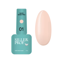 Siller Nude Base Pro №1 – камуфлирующая цветная база (нежно-персиковый), 8 мл