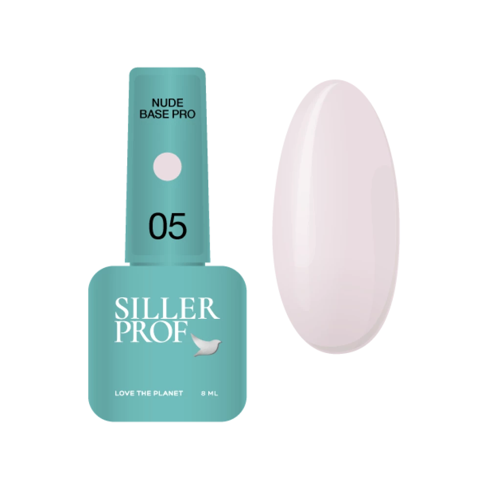 Siller Nude Base Pro №5 – камуфлирующая цветная база (розово-лавандовый), 8 мл