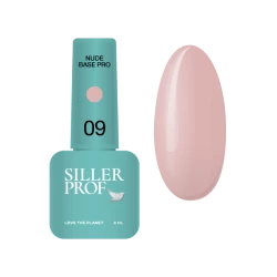 Siller Nude Base Pro №09 - камуфлююча кольорова база (рожево-бежева), 8 мл