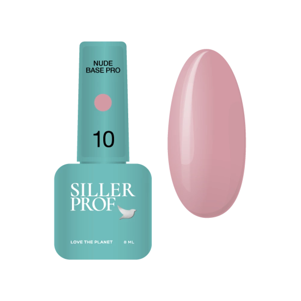 Siller Nude Base Pro №10 - Камуфлююча кольорова база (світло-рожева), 8 мл