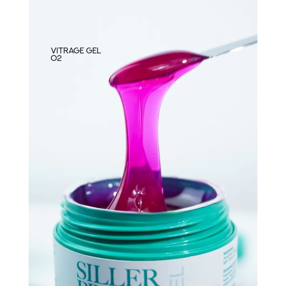 Гель для ногтей Vitrage №02 Siller (розовый), 15 мл