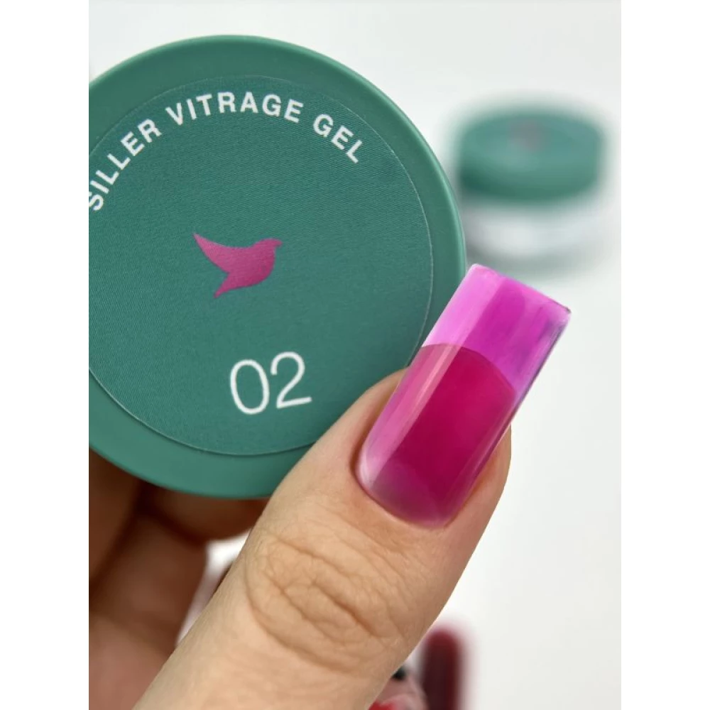 Гель для ногтей Vitrage №02 Siller (розовый), 15 мл