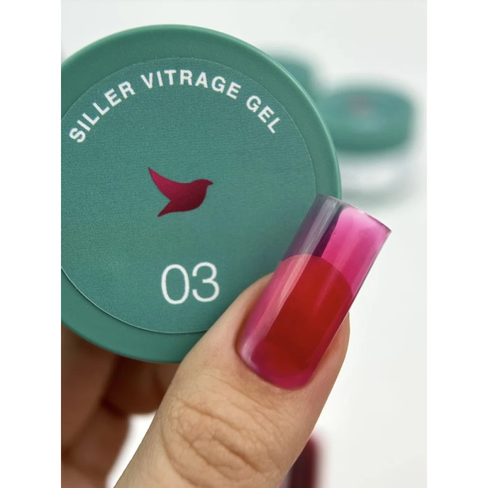 Гель для нігтів Vitrage №03 Siller (рожевий), 15 мл