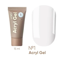 Акрил-гель Acryl Gel Valeri №1 Білий, 15 мл