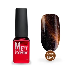 Гель-лак Mett Expert Кошачий глаз Katze №154 Вишневый с шиммером 7 г