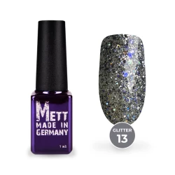 Гель-лак Mett Expert Glitter №13 Синьо-срібний 7 г