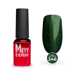 Гель-лак Mett Expert Basic gel polish №246 Темно-зеленый с шиммером 7 г