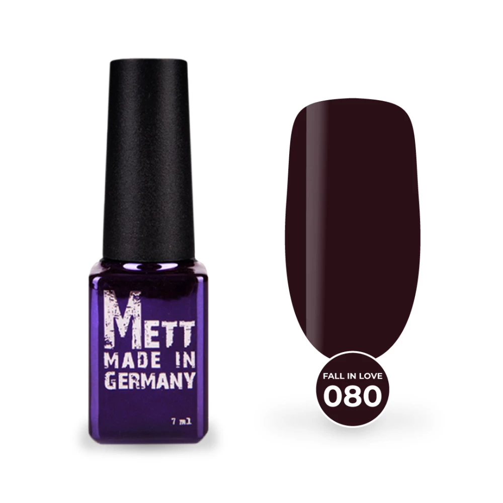 Гель-лак Mett Expert Fall in love collection №080 Черно-коричневый 7 г
