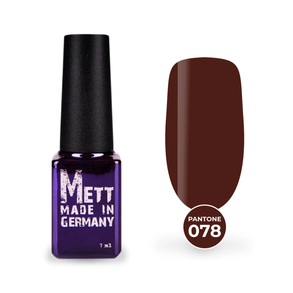 Гель-лак Mett Expert Раntone collection №078 Махагон 7 г