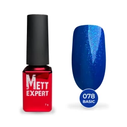 Гель-лак Mett Expert Basic gel polish №078 Ярко-синий с блестками 7 г