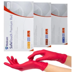 Нітрилові рукавички Medicom SafeTouch Red, розмір ХS, червоні 4,0 гр, Пара