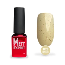 Гель-лак Mett Expert Basic gel polish №102 Полупрозрачный с разноцветным глиттером 7 г