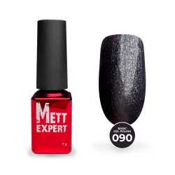 Гель-лак Mett Expert Basic gel polish №090 Угольный с шиммером 7 г