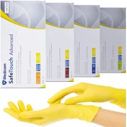 Нітрилові рукавички Medicom SafeTouch, розмір ХS, жовті, Пара