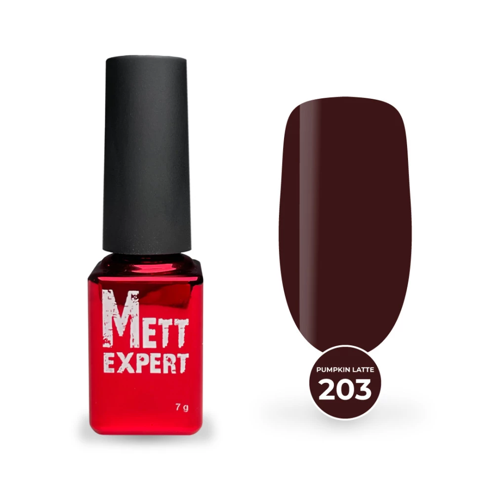 Гель-лак Mett Expert Pumpkin latte collection №203 Червоно-коричневий 7 г