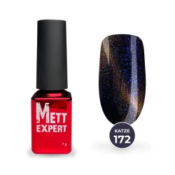 Гель-лак Mett Expert Кошачий глаз Katze №172 Синий с шиммером 7 г