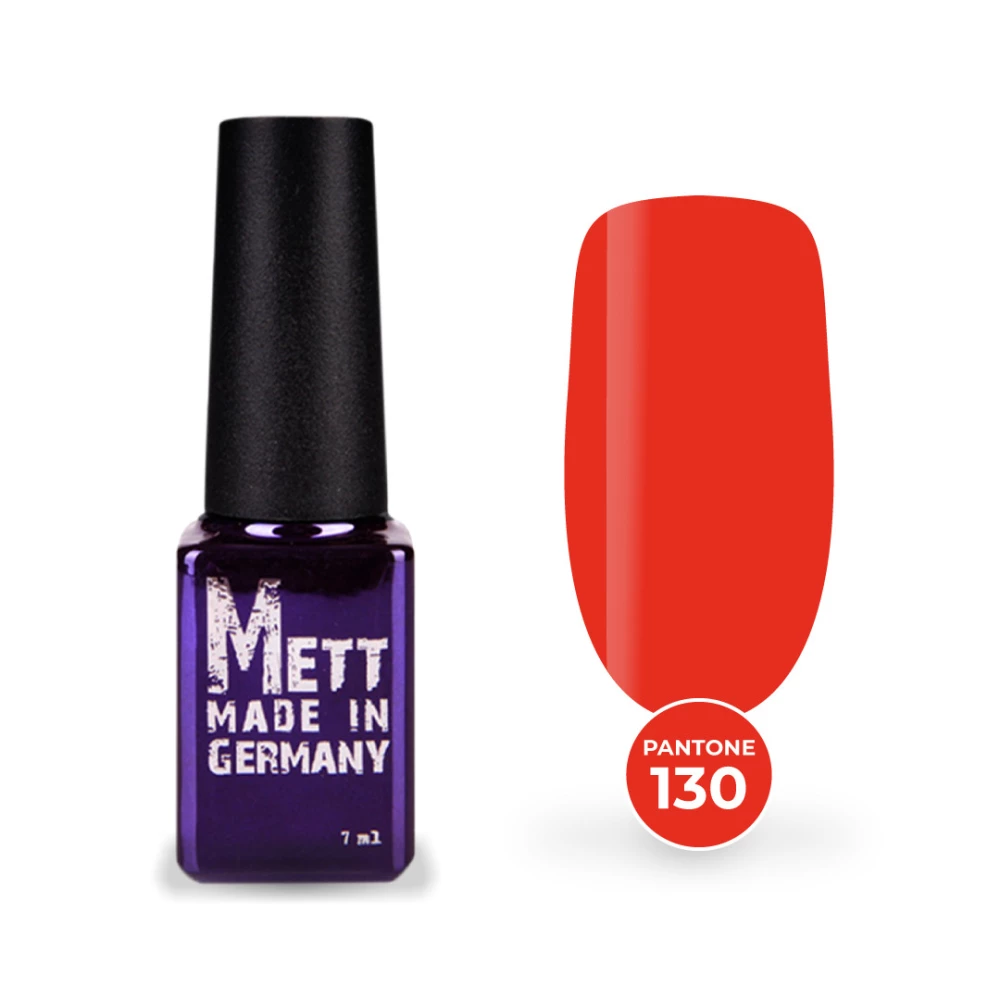 Гель-лак Mett Expert Раntone collection №130 Красно-оранжевый 7 г