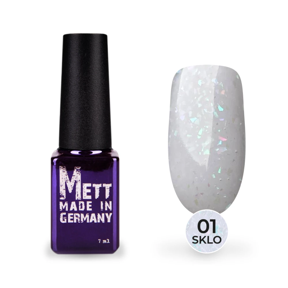 Камуфлювальна база Mett Expert SKLO base №01 Ніжно-рожева з блакитною та фіолетовою поталлю 7 г