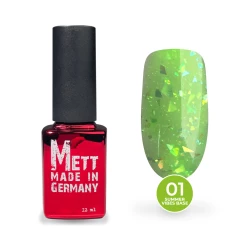 Цветная база Mett Expert Summer vibes base №01 Lime Punch Зеленая с серебряной поталью 12 г Цветная база Mett Expert Summer vibes base №01 Lime Punch Зеленая с серебряной поталью 12 г