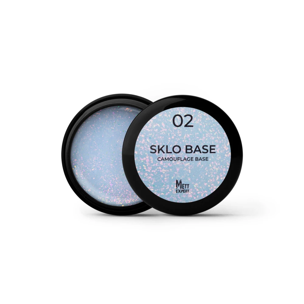 Камуфлирующая база Mett Expert SKLO base №02 Молочная с золотой и розовой поталью 30 г
