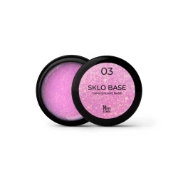 Камуфлювальна база Mett Expert SKLO base №03 Рожева з золотою та помаранчевою поталлю 30 г