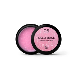 Камуфлирующая база Mett Expert SKLO base №05 Пудрово-розовая с бирюзовой и фиолетовой поталью 30 г