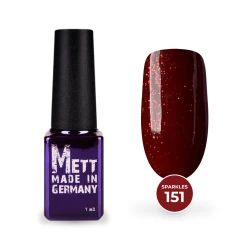 Гель-лак Mett Expert Sparkles collection №151 Красный с блестками 7 г