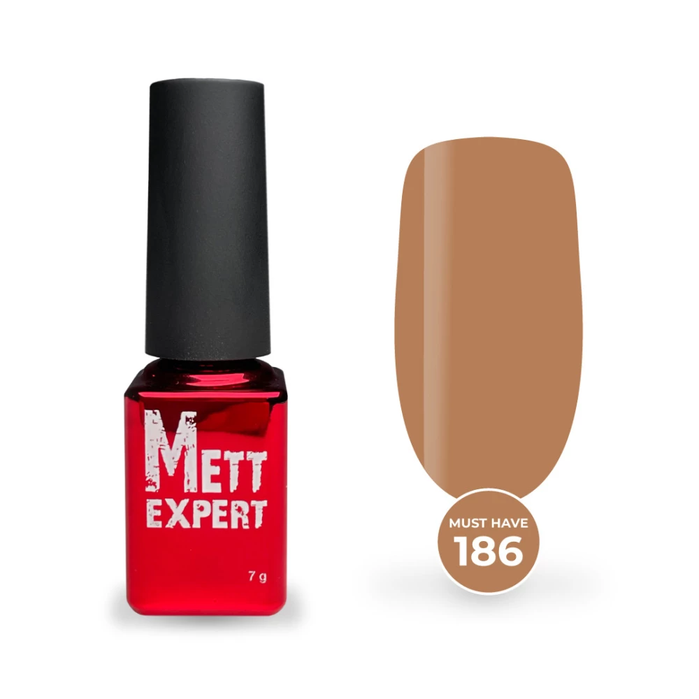 Гель-лак Mett Expert Must have №186 светло-коричневый 7 г