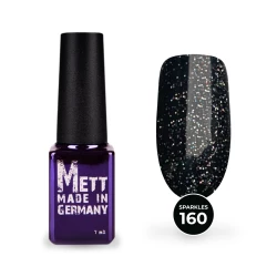 Гель-лак Mett Expert Sparkles collection №160 Черный с голографическими блестками 7 г