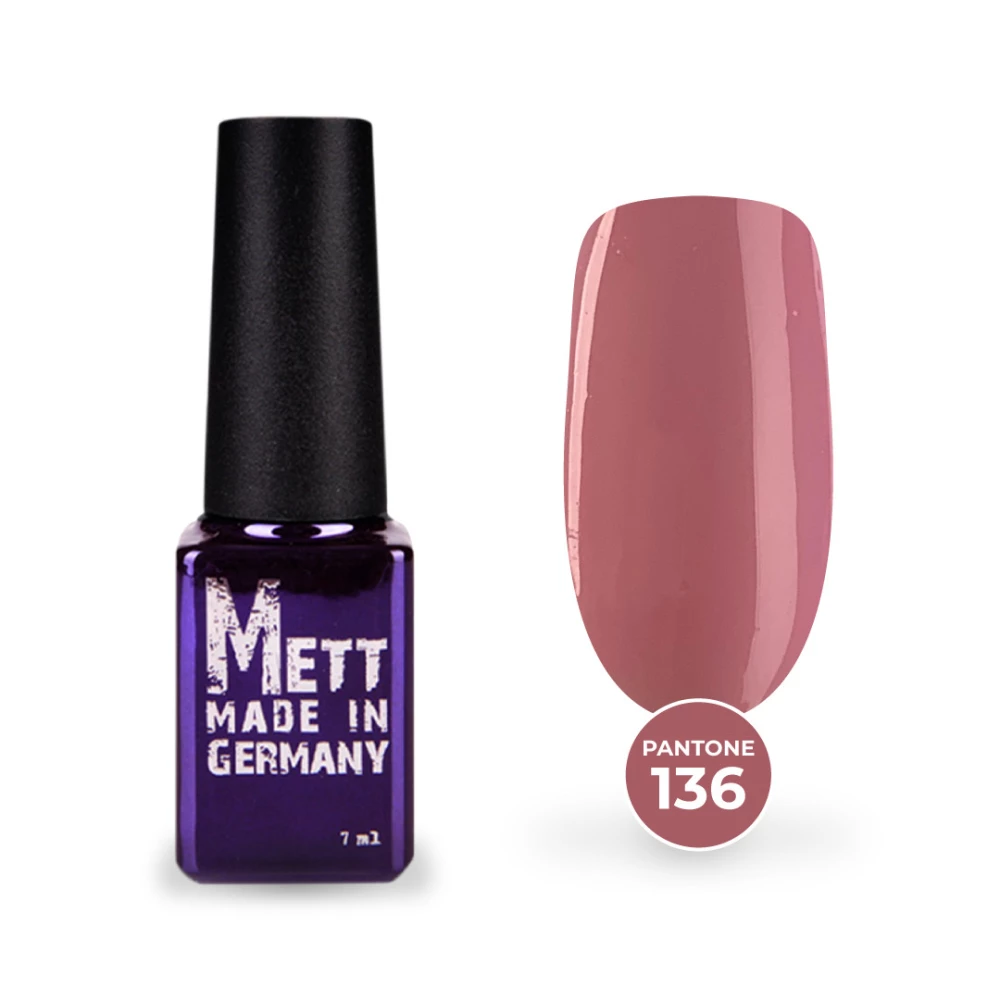 Гель-лак Mett Expert Раntone collection №136 Бежево-рожевий 7 г