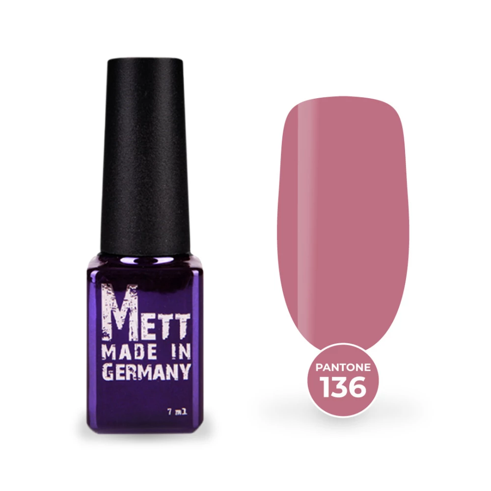 Гель-лак Mett Expert Раntone collection №136 Карамельно-рожевий 7 г
