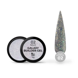 Светоотражающий гель для наращивания Mett Expert Galaxy Builder gel №02 Saturn Опаловый 15 г