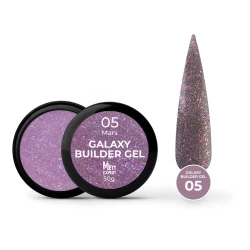 Світловідбивний гель для нарощування Mett Expert Galaxy Builder gel №05 Mars Бузковий 50 г
