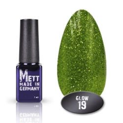 Гель-лак Mett Glow 019, светоотражающий, травянистый 7 мл