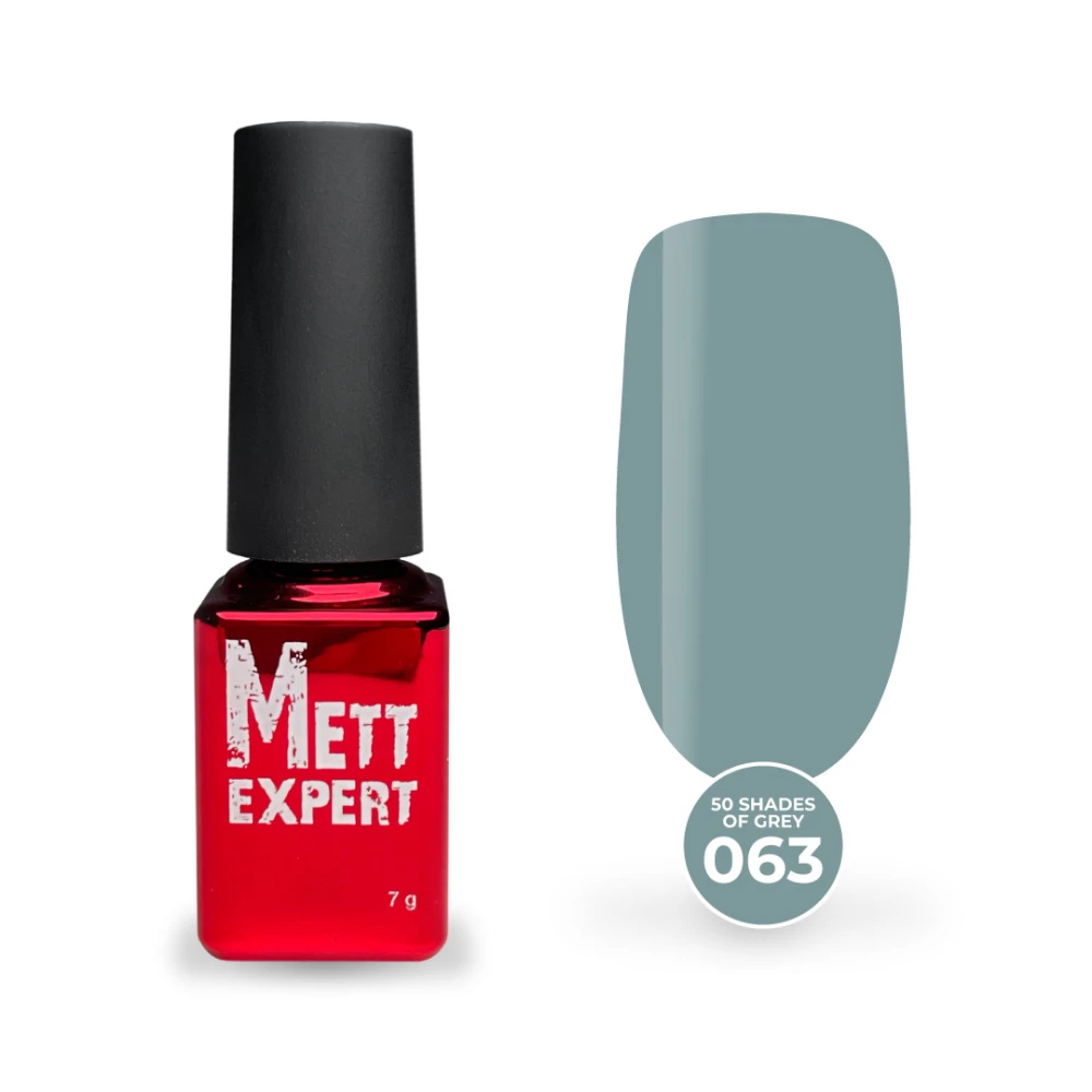Гель-лак Mett Expert 50 shades of grey No063 Сіро-блакитний 7 г