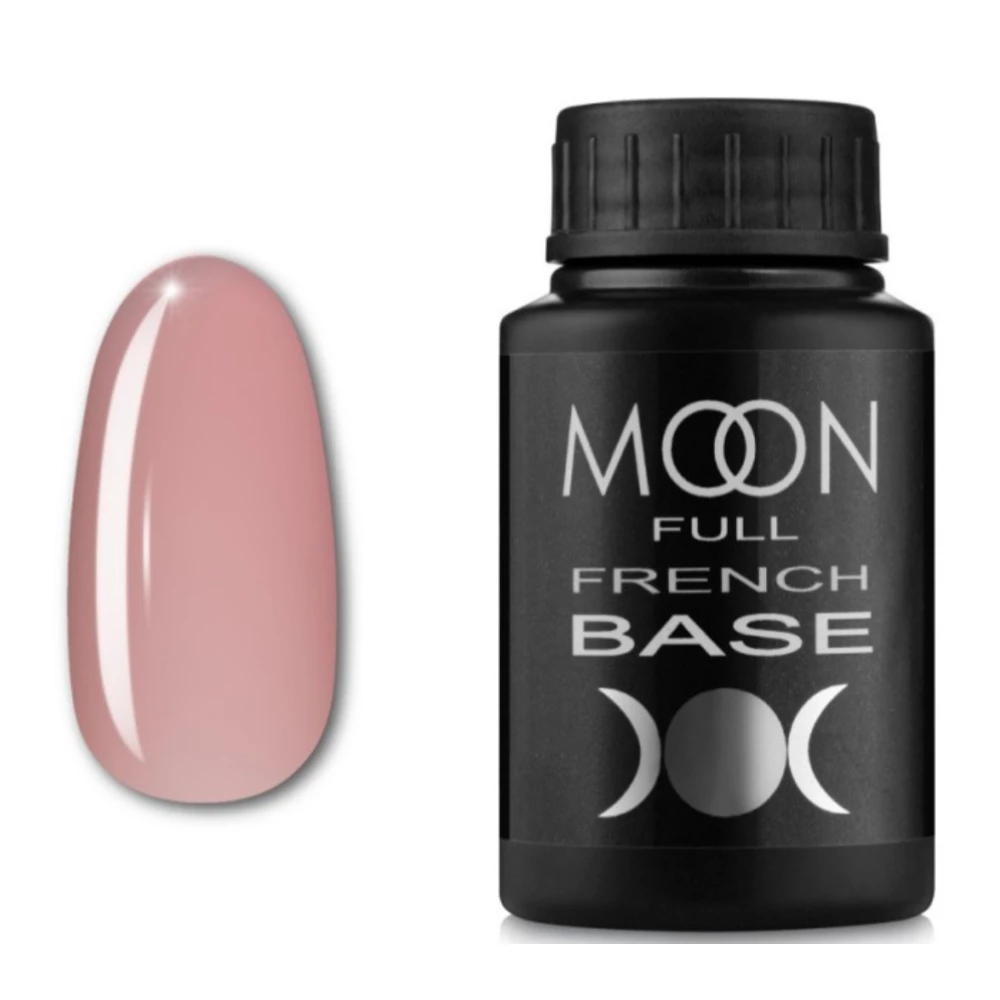 Moon Full Base French №08 - база для гель лаку, 30 мл. (бежево-рожевий)