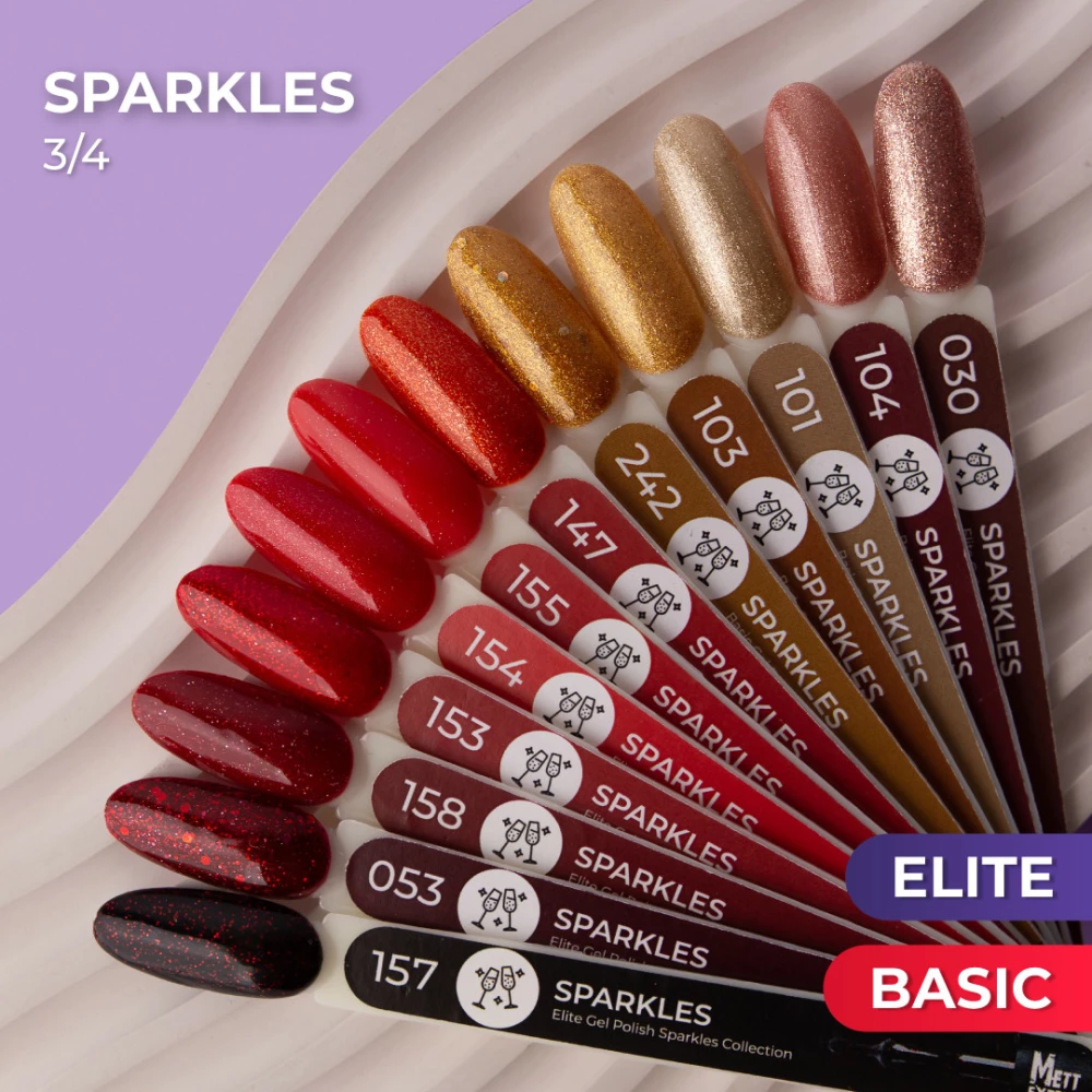 Гель-лак Mett Expert Sparkles collection №008 Срібний з голографічними блискітками 7 г