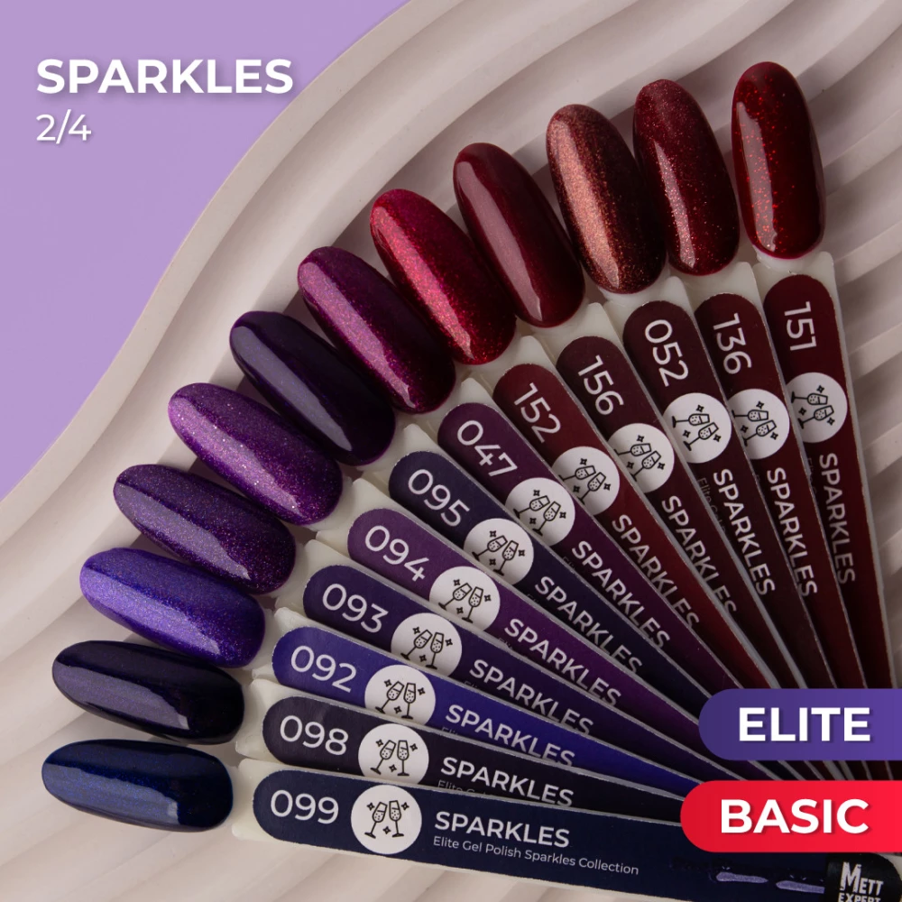 Гель-лак Mett Expert Sparkles collection №022 Рожева голографічна бронза 7 г