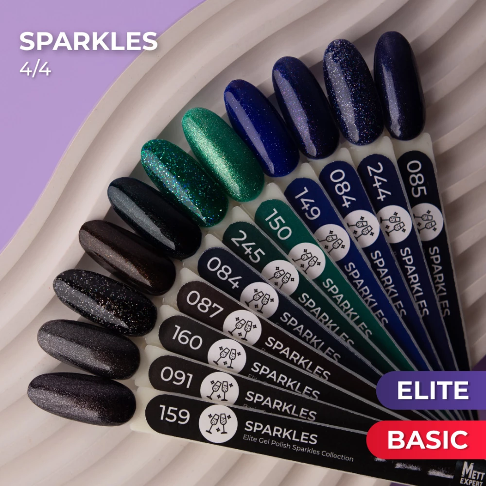Гель-лак Mett Expert Sparkles collection №094 Бузковий з голографічним шиммером 7 г