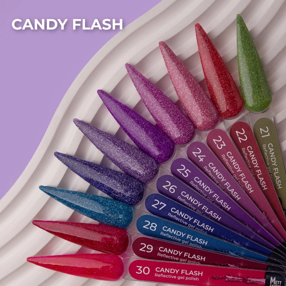 Світловідбивний гель-лак Mett Expert Candy Flash №26 Сливовий 7 г