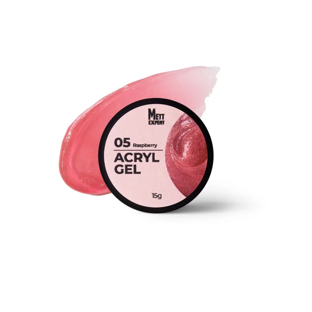 Акрил гель Mett Expert Acryl Gel Raspberry №005 Камуфлювальний малиновий 15 г