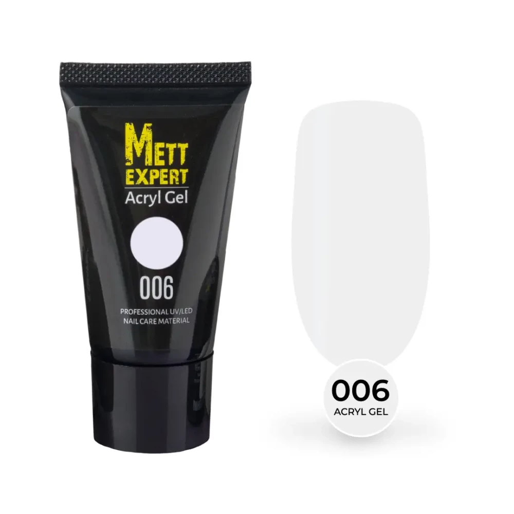 Акрил гель Mett Expert Acryl Gel White №006 Білий 30 г