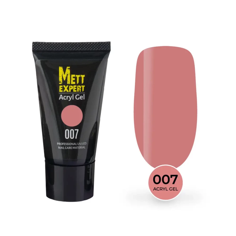 Акрил гель Mett Expert Acryl Gel Pink pastel №007 Камуфлирующий пудро-розовый 60 г